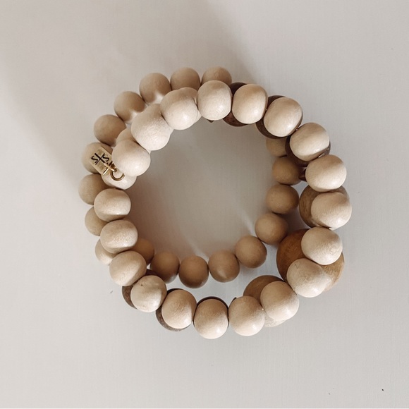 Wood Beaded Wrap Bracelet - Picture 2 of 2